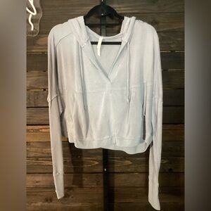 Free People Movement Light Blue Women's Hooded Pullover Top